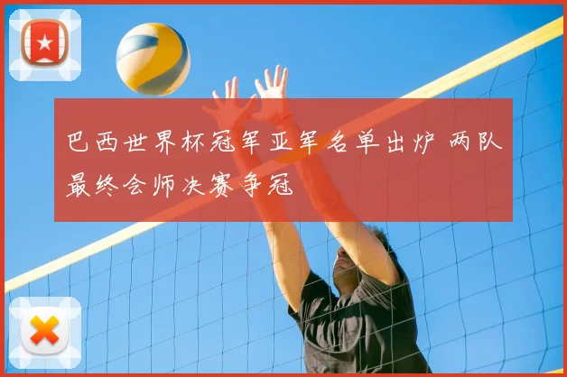 巴西世界杯冠军亚军名单出炉 两队最终会师决赛争冠